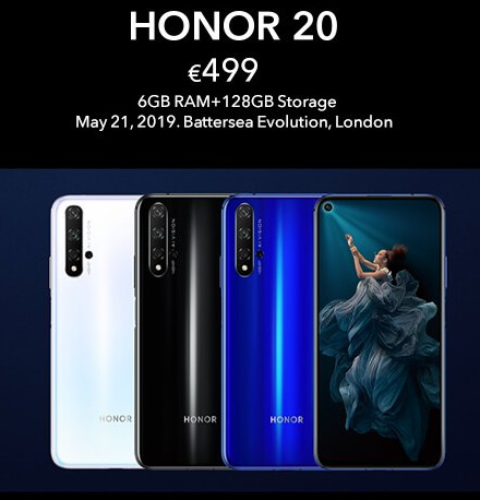 新品未開封　Honor20 6G/128GB EU版