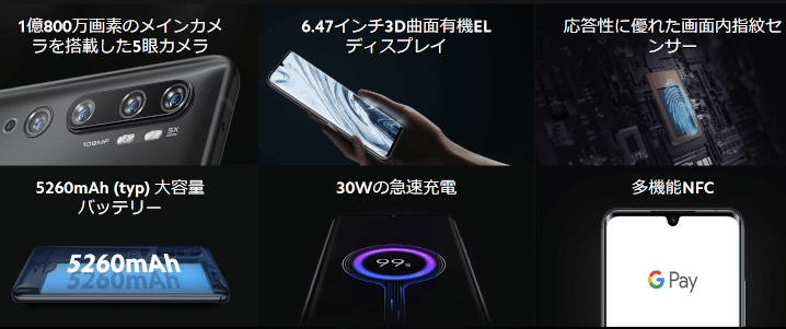 日本でSIMフリー Xiaomi Mi Note 10 / Mi Note 10 Proを12月16日発売 
