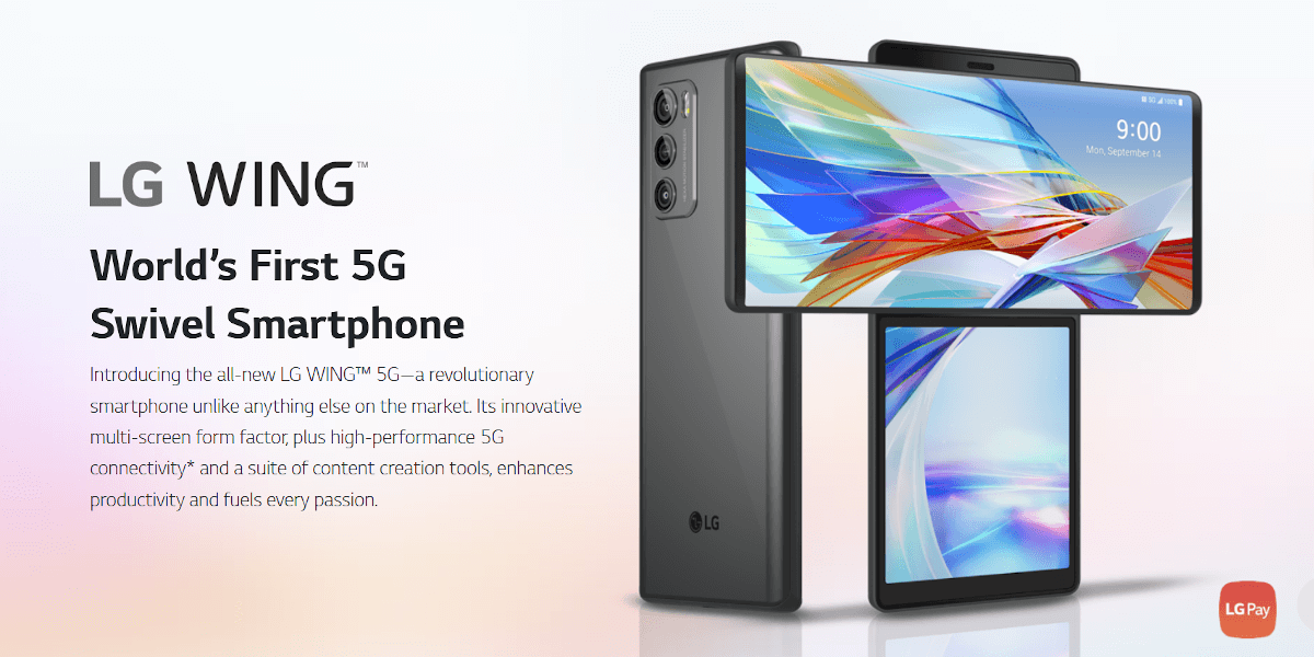LG WING 発表、回転式2画面の5Gスマートフォン | phablet.jp (ファ 