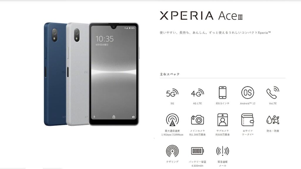 UQモバイル Xperia Ace III