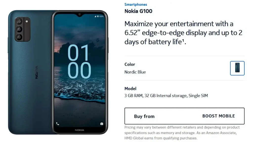Nokia G100