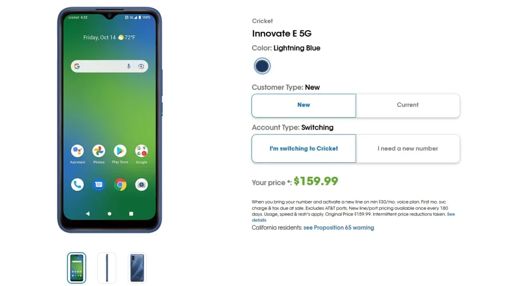Cricket Innovate E 5G