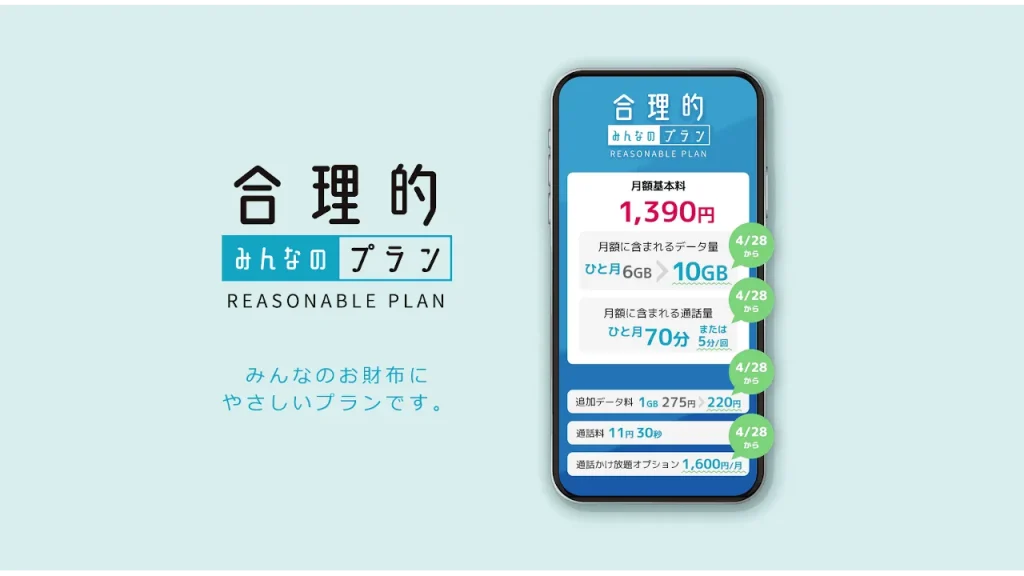月額1390円「合理的みんなのプラン」